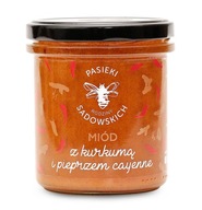 Med s kurkumou a korením 430g od Apiary Sadowskich Med s kurkumou a korením 430g od Apiary Sadowskich