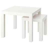 IKEA stolová súprava LACK 55x55cm a 35x35cm BIELA