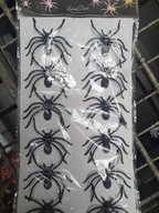 Súprava pavúkov pavúkov 12 kusov čierna realistická
