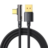Mcdodo uhlový opletený kábel USB-A na USB-C 6A 100W 1,8m čierny