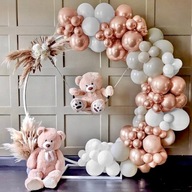 GIRLAND rose gold latte white jeden rok starý krst GIRLAND rose gold latte white jeden rok starý krst