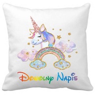 Vankúš + meno UNICORN jednorožec DÚHOVÝ kôň Vankúš + meno UNICORN jednorožec DÚHOVÝ kôň