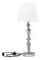 Lampa glamour stolná lampa nočná módna biela 56c