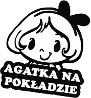 Nálepka AGATKA V AUTE do auta 18x15 farieb Nálepka AGATKA V AUTE do auta 18x15 farieb