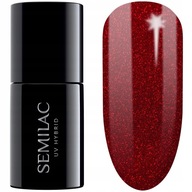 SEMILAC HYBRID POLISH 347 PRETTY RED GLITTER