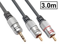 Kábel JACK 3,5/3P-2xRCA/CINCH HQ PROLINK EXC 3m Kábel JACK 3,5/3P-2xRCA/CINCH HQ PROLINK EXC 3m