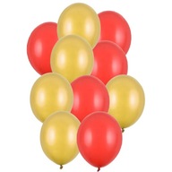 Latexové balóny 30 cm červené zlato - 10 kusov