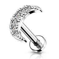 Labret - polmesiac 1,2/6 striebro Labret - polmesiac 1,2/6 striebro