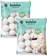 Sviečky BOLSIUS Plávajúce sviečky BIELY 40 kusov
