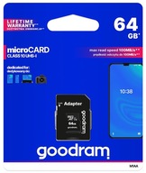MicroSD karta GOODRAM 64GB CL10 + SD Micro adaptér MicroSD karta GOODRAM 64GB CL10 + SD Micro adaptér