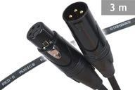 Značkový odolný mikrofónový kábel XLR-XLR 3m