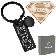 DARČEK PRE OTCA GRAVÍROVANÁ kľúčenka, čierna, vyrobená z ocele, MAGNET ZADARMO DARČEK PRE OTCA GRAVÍROVANÁ kľúčenka, čierna, vyrobená z ocele, MAGNET ZADARMO