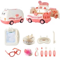 Súprava malého zubára pre dievčatá Ambulance + svietiace doplnky Súprava malého zubára pre dievčatá Ambulance + svietiace doplnky