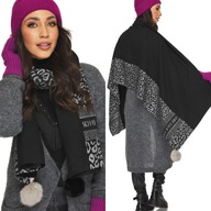 SCARF SCARF Pom pom s leopardím vzorom DIORR SCARF SCARF Pom pom s leopardím vzorom DIORR