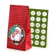 Darčekové vrecká Adventný kalendár 24 ks