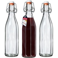 SKLENENÁ FĽAŠA NA ŠŤAVNÝ LIKÉR, VRCHOL, 0,75L, 3 ks. SKLENENÁ FĽAŠA NA ŠŤAVNÝ LIKÉR, VRCHOL, 0,75L, 3 ks.