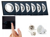 Set Glass Halogen LED 7x + vypínač + žiarovky Set Glass Halogen LED 7x + vypínač + žiarovky