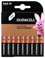 18x ALKALICKÁ BATÉRIA DURACELL LR03 AAA R03 18x ALKALICKÁ BATÉRIA DURACELL LR03 AAA R03