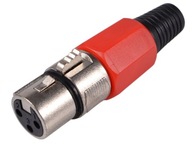 Konektor XLR 3-PIN konektor mikrofónu červený
