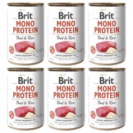 Brit Mono Protein Beef & Rice Mokré krmivo pre psov Beef Rice 6x400g