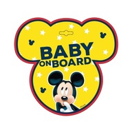 MICKEY ON BOARD MOUSE CAR PLATE