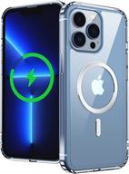 Púzdro na IPHONE 13 PRO MAX + SKLENENÉ 9H priehľadné Púzdro MAGSHOCK
