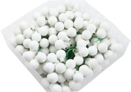 SKLENENÉ GULIČKY S DRÔTOM 2cm 144 ks Arctic White