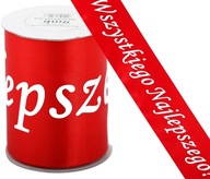 „Všetko najlepšie k narodeninám“, 100 mm/9 MB, stuha z červenej stuhy „Všetko najlepšie k narodeninám“, 100 mm/9 MB, stuha z červenej stuhy
