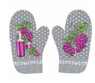 Kuchynské chňapky, 2 ks, magnet, bavlna, sivá Kuchynské chňapky, 2 ks, magnet, bavlna, sivá