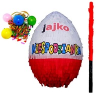VAJECKO NARODENINOVÁ PINATA SET + PINATA ZDARMA 80cm VAJECKO NARODENINOVÁ PINATA SET + PINATA ZDARMA 80cm