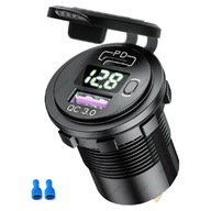 Montážna zásuvka USB QC 3.0 + USB C 63W 12-24V Montážna zásuvka USB QC 3.0 + USB C 63W 12-24V