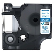 Páska DYMO D1 43611 6 mm číra/modrá Páska DYMO D1 43611 6 mm číra/modrá