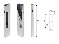 Vertikálny bočný zámok z hliníka H400 s bočnou závorou P/L Vertikálny bočný zámok z hliníka H400 s bočnou závorou P/L