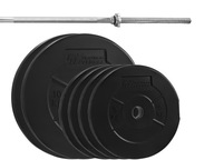 SET 50kg ZÁŤAŽ + ROVNÁ TYČ 180CM