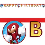 BANNER VŠETKO NAJLEPŠIE modrý SONIC Knuckles Shadow BANNER VŠETKO NAJLEPŠIE modrý SONIC Knuckles Shadow
