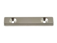 1 x neodymový tanierový magnet 60x20x4 N38 s dvoma otvormi pre 8/4 skrutku 1 x neodymový tanierový magnet 60x20x4 N38 s dvoma otvormi pre 8/4 skrutku