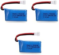 3 kusy 3,7V 380mAh batérie HUBSAN H107L