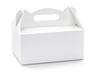 Ozdobné tortové krabičky, biele, 19x14x9cm
