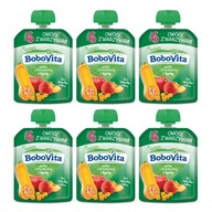 Bobovita Jablková pena s broskyňou a tekvicou 6x80g Bobovita Jablková pena s broskyňou a tekvicou 6x80g