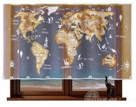 Mapa sveta 210x120cm maľovaný záves!