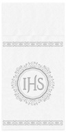 IHS obrúsky s vreckom na príbor, strieborný nápis Communion, 16 kusov IHS obrúsky s vreckom na príbor, strieborný nápis Communion, 16 kusov