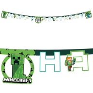 MINECRAFT BANNER všetko najlepšie k narodeninám hranie hier MINECRAFT BANNER všetko najlepšie k narodeninám hranie hier