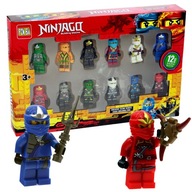 NINJAGO kocky miniFIGURES 12sz + doplnky pre LEGO