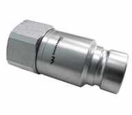 Hydraulická rýchlospojka rezaná nasucho, zástrčka G3/8"BSP, vnútorný závit Hydraulická rýchlospojka rezaná nasucho, zástrčka G3/8"BSP, vnútorný závit