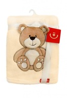 Botobaby deka z mikrovlákna 76X102 cm VANILKA s medvedíkom - SUPER DARČEK - Botobaby deka z mikrovlákna 76X102 cm VANILKA s medvedíkom - SUPER DARČEK -