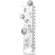 Nálepky na stenu so zajačikmi Height Chart pre deti Nálepky na stenu so zajačikmi Height Chart pre deti