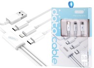 Kábel 3v1 USB MicroUSB Lightning Type C 3A zn Kábel 3v1 USB MicroUSB Lightning Type C 3A zn