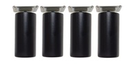 Drevené nohy, nábytkové nohy, priemer valca 50 mm, čierne lakované, 10 cm, montáž Drevené nohy, nábytkové nohy, priemer valca 50 mm, čierne lakované, 10 cm, montáž