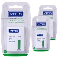 Vitis Mint Fluoride Dentálna niť 3 ks