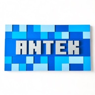 3D nálepky na stenu s darčekom NAME nálepka MINECRAFT pre deti EKO 3D nálepky na stenu s darčekom NAME nálepka MINECRAFT pre deti EKO